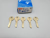 5x Yale RN12 1/2 Key Blanks JE Keyway Nickel Silver 6 Pin NOS 1