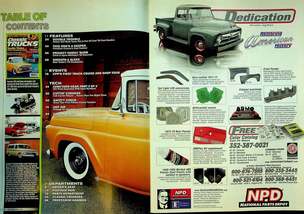 Classic Trucks Magazine August 2011 Vol 20 # 8 A Pair of Fantastic Fords