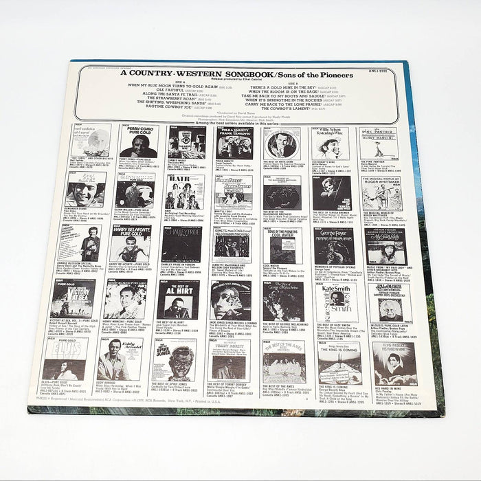 The Sons Of The Pioneers A Country-Western Songbook LP Record RCA 1977 ANL1-2332 2