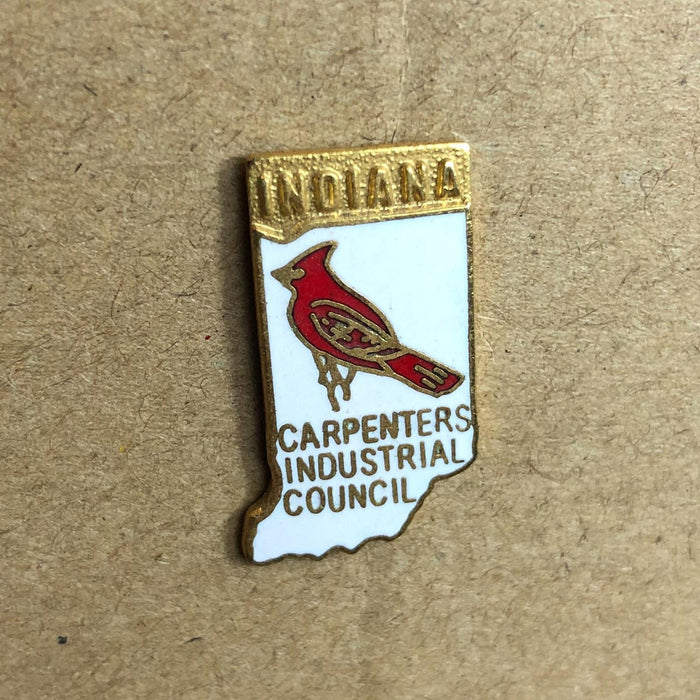 United Brotherhood of Carpenter's Lapel Pin Indiana Industrial Council Cardinal 2