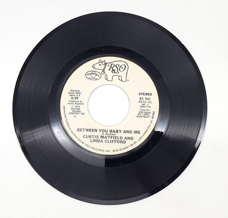 Curtis Mayfield Between You Baby And Me 45 RPM Single Record RSO 1979 RS 941 1