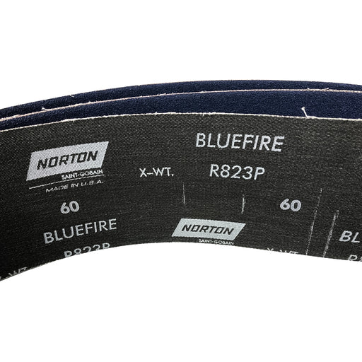2-Pk Norton 66261182702 Sanding Belt Bluefire R823P 4" x 254" Coated Medium 60G 2