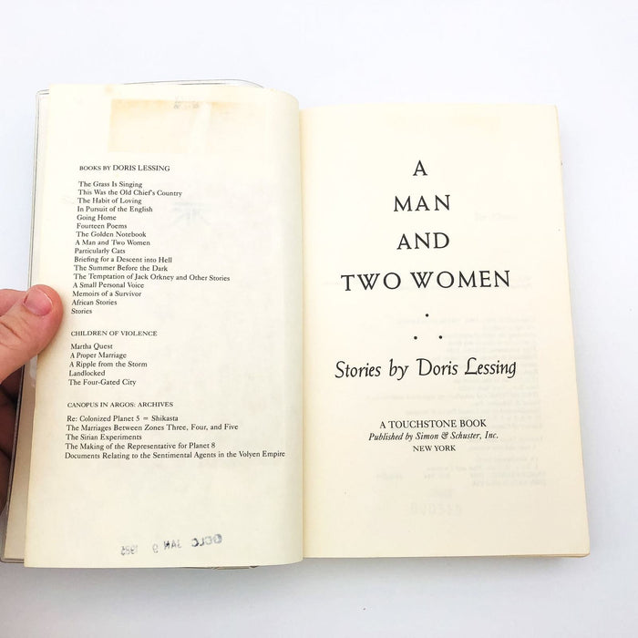 A Man And Two Women Paperback Doris Lessing 1984 Men Women Society Ex Library 7