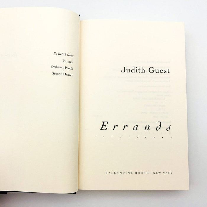 Errands Hardcover Judith Guest 1997 Family Crisis Death Young Father Healing 7