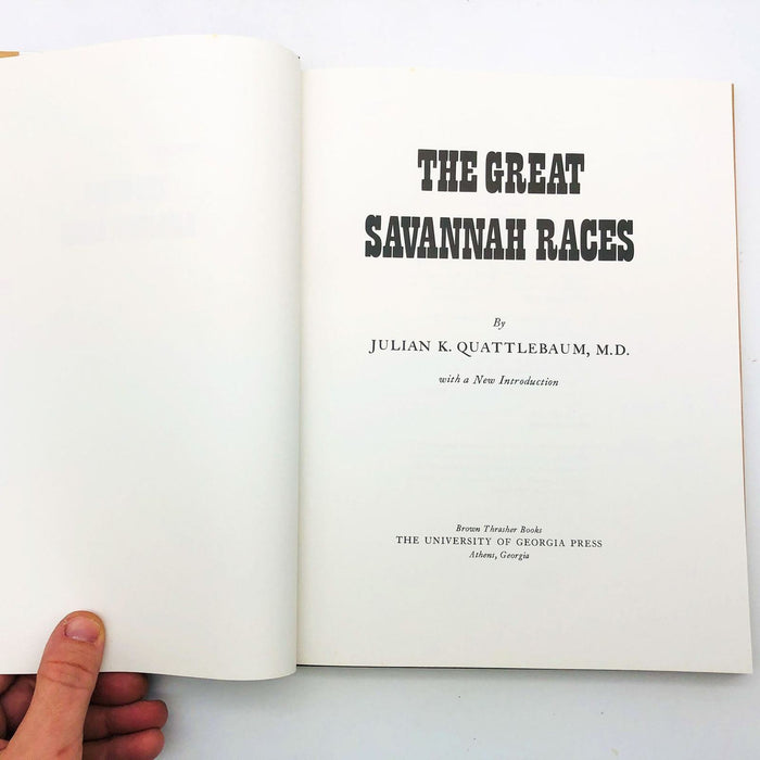 The Great Savannah Races Hardcover Julian K. Quattlebaum MD 1983 Brown Thrasher 7