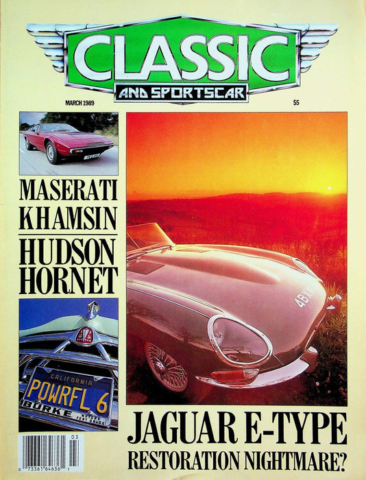 Classic And Sportscar Magazine March 1989 Vol 7 No 12 Jaguar E-Type, Restoration