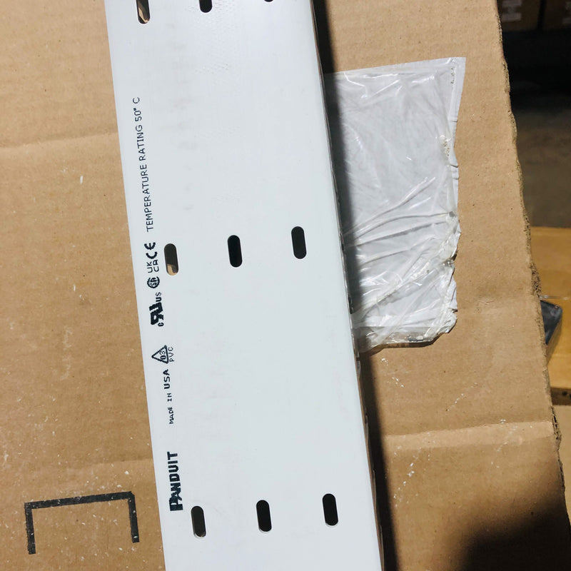 10-Pc Panduit H3X3WH6 Panduct Solid Hinged Wiring Duct Wall 6 Foot Sections