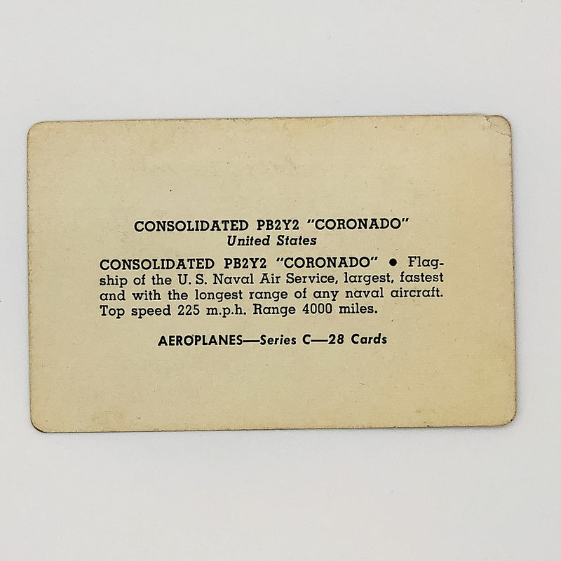 1940s Leaf Card-O Aeroplanes Card Consolidated PB2Y2 Coronado Series C US WW2 6