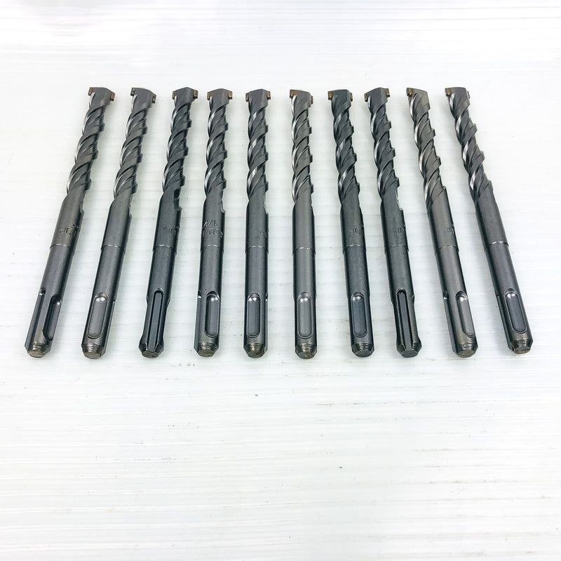 10-pk Rotary Hammer Drill Bits 1/2"x6" SDS Plus 3.5" LOC Carbide Tip Concrete