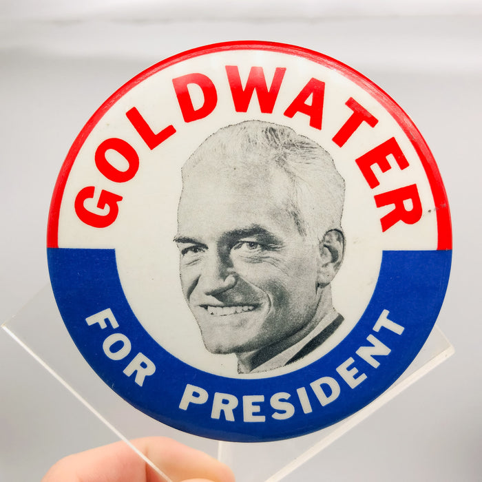 Barry Goldwater For President Button Pin 3.25" Political Campaign Union Made 2