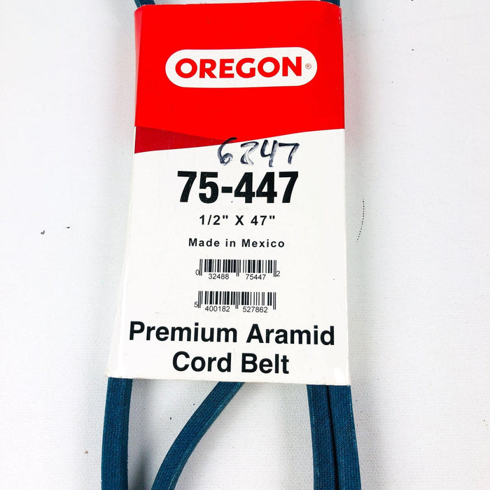 Oregon 75-447 1/2 x 47 Lawn Mower V Belt Aramid New Old Stock NOS