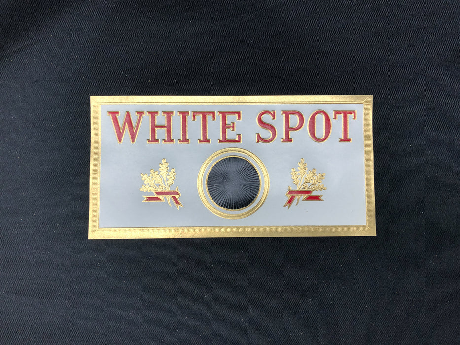 White Spot Cigar Label Box Wrapper Original Embossed Lithograph Unused Vintage