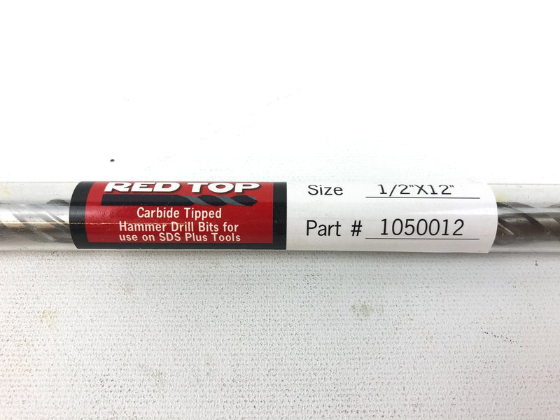 1/2" X 12" SDS Plus Hammer Drill Bit Tube