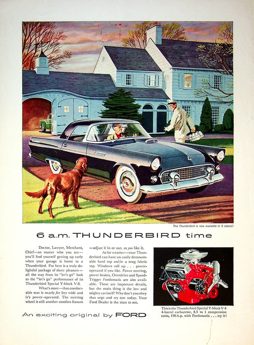 1931 Ford Thunderbird Print Ad 6 A.M Thunderbird Time 12"x8.5"