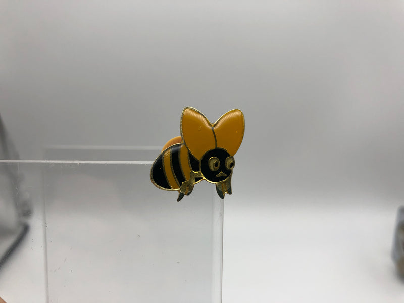 Vintage Bumblebee Lapel Pin Pinback Epoxy Enamel Busy Bee Gold Yellow