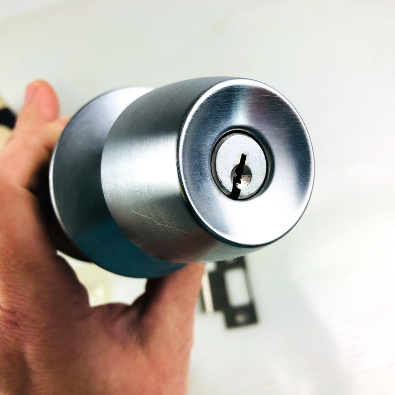 Arrow 351 Panic Proof Door Knob Lockset Keyed DCF X26D Satin Chrome Cylinder 6