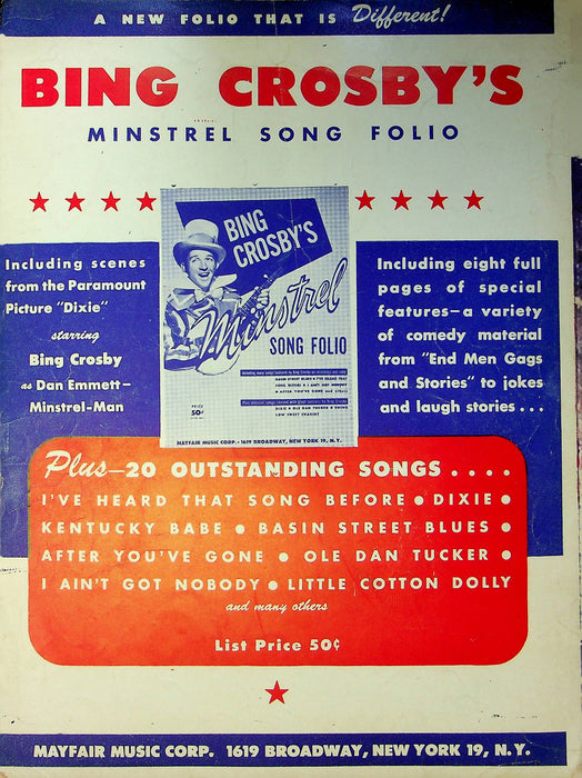 Dixie Movie Sheet Music Bing Crosby Dorothy Lamour Sunday Monday Or Always 4