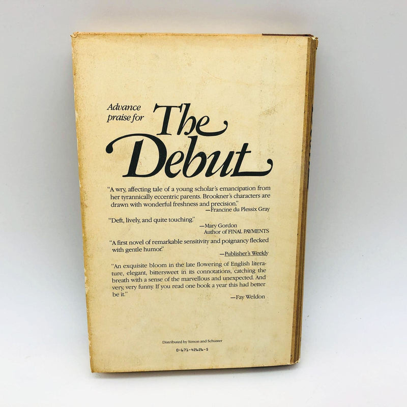 Anita Brookner Book The Debut Hardcover 1981 1st Edition Emancipated Minor 2