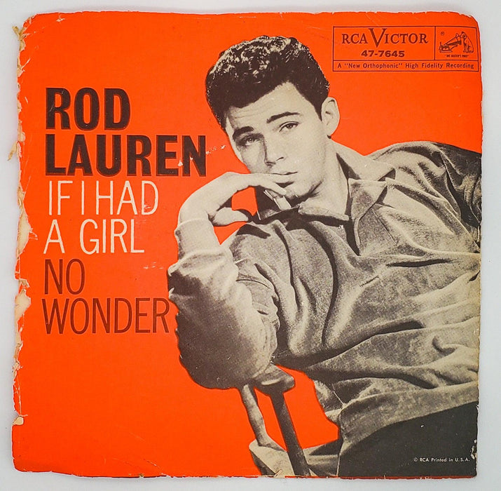 Rod Lauren If I Had A Girl / No Wonder Record 45 RPM Single RCA 1959 4