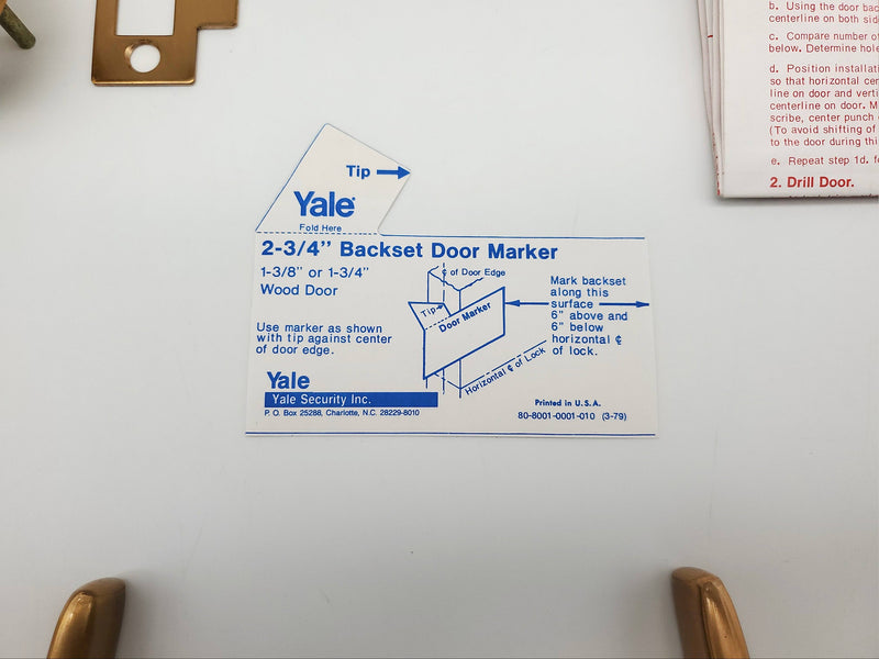 Yale Mortise Lockset Door Handle MOR 8701 Left-Handed Satin Bronze 2-3/4 BS NOS