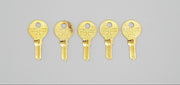 5x Fort Lock M54G Key Blanks for Cabinet Cam Locks Brass 6 Pin NOS 3