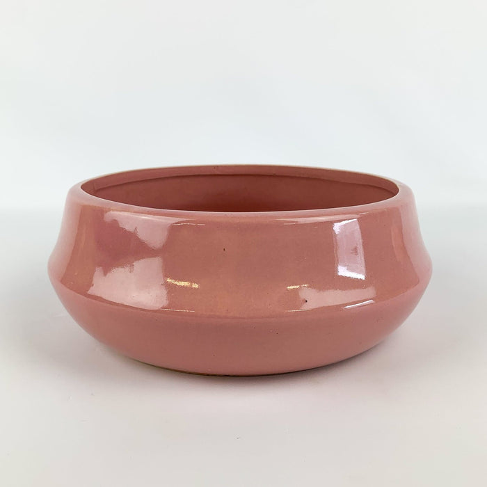 Vintage Cookson Pottery Dusty Rose Pink Round Planter CP USA 28 4