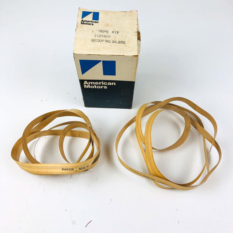 AMC 8125410 Stripe Kit Hood Decal 3682520 RH 3682521 LH Genuine OEM New NOS