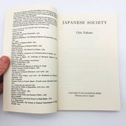 Japanese Society Paperback Chie Nakane 1972 1st Edition Cultural Studies Customs 6