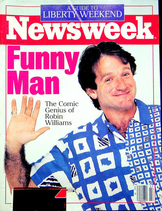 Newsweek Magazine July 7 1986 Robin Williams Actor Commedian Funniest Man in USA