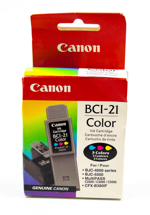 Canon: OEM BCI-21 Tri-Color Ink Cartridge - For BJC-4000, BJC-5500 | NEW SEALED