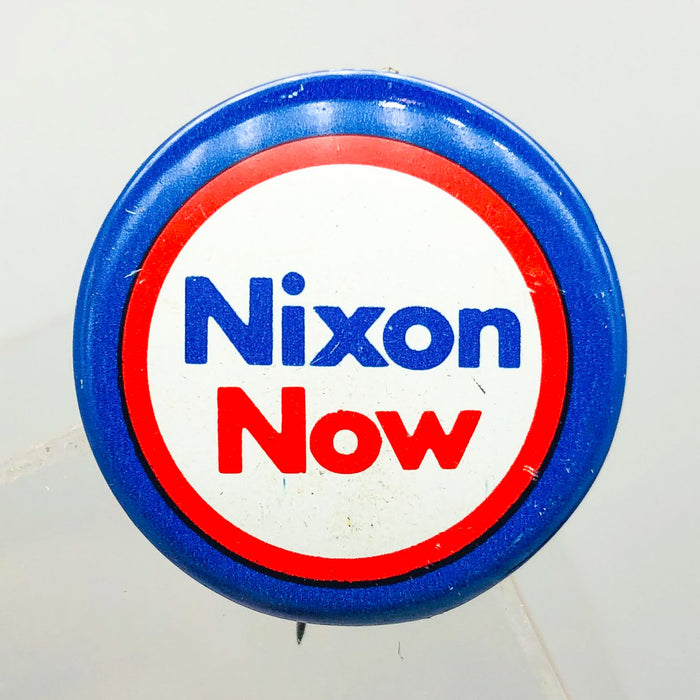 Richard Nixon Now Button Pin 1" Presidential Campaign Politics COADCO Vintage 9