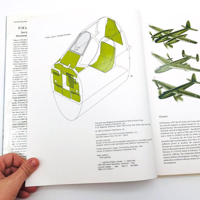 P38 Lightning HC Jeffrey L. Ethell 1983 US Army Air Corps Fighter Aircraft WW2 7