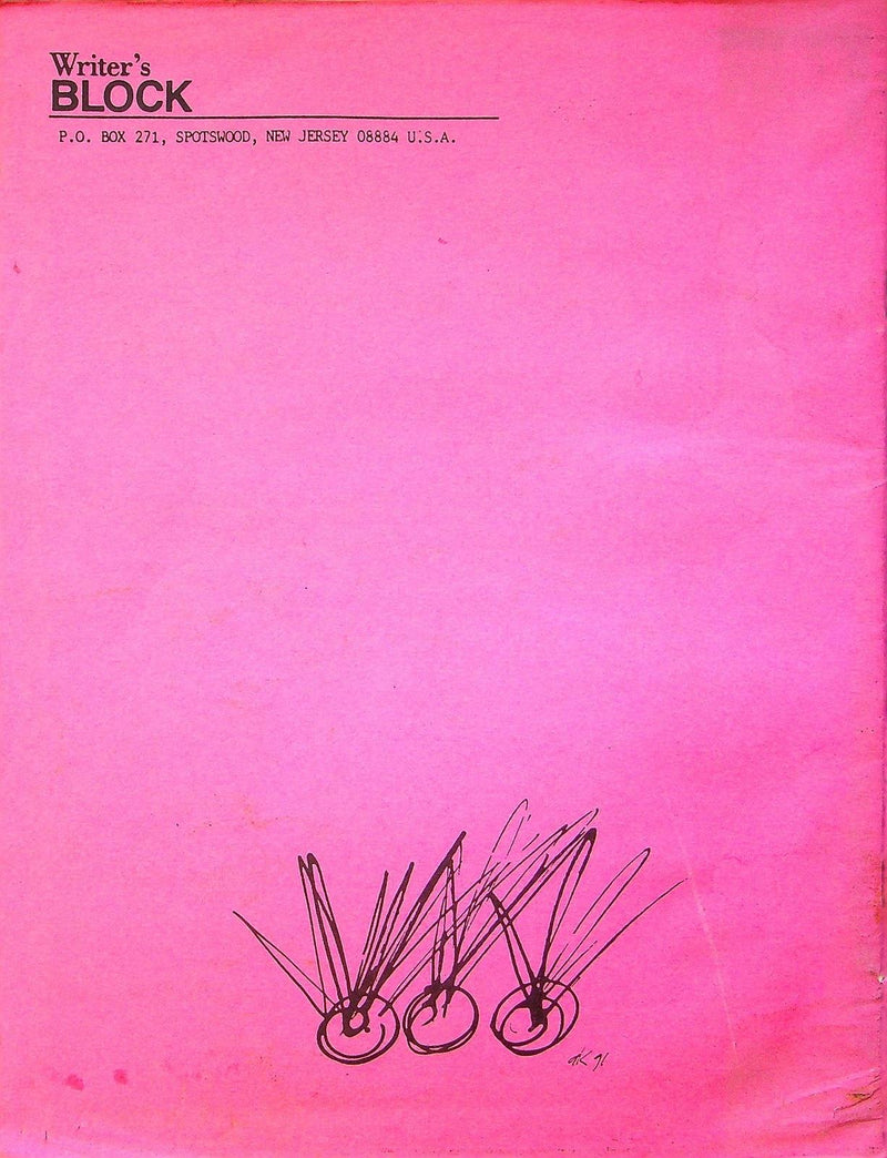 Writer's Block Magazine 1991 # 8 Life in a border town Pop Underground Festival 3