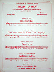 Sheet Music But Beautiful Johnny Burke Road To Rio Andrews Sisters 1947 Musical 3