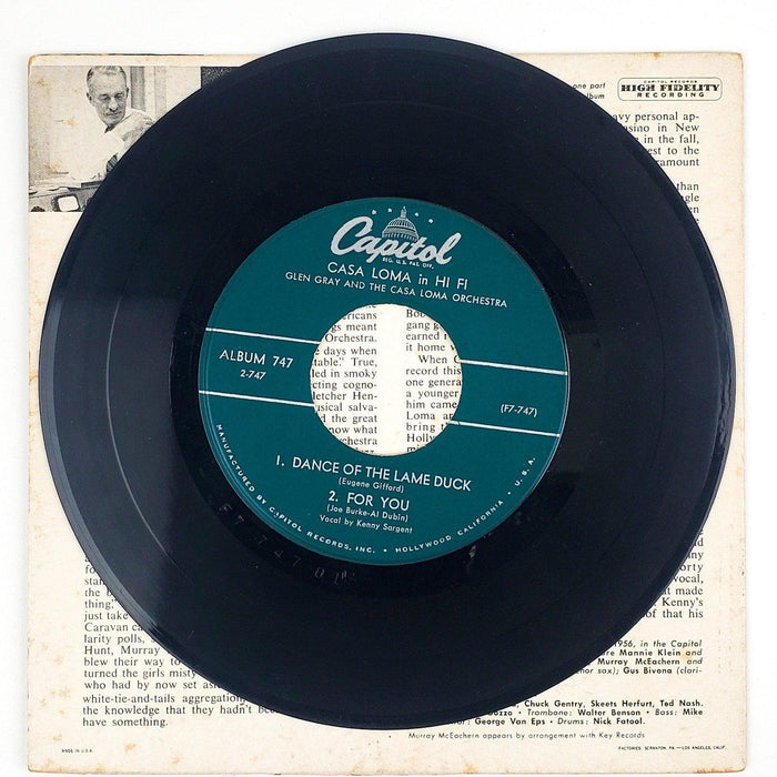 Glen Gray Casa Loma in Hi-Fi Part 2 Record 45 RPM EP Capitol Records 1956 4
