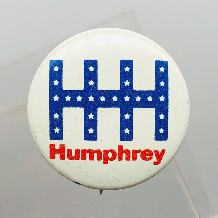 Hubert Horatio Humphrey HHH Stars Button Pin 1" Presidential Campaign Politics 4