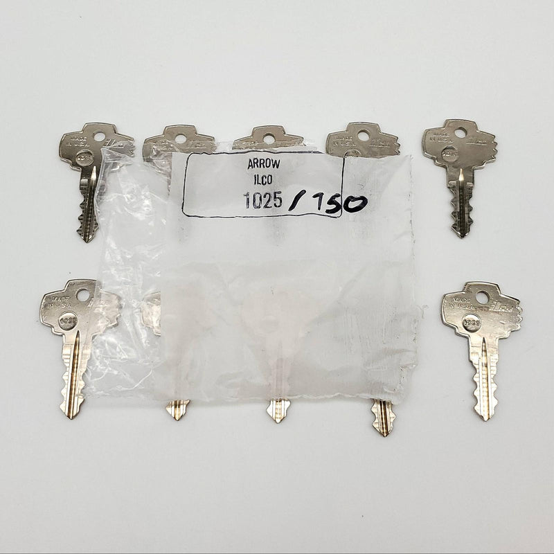 10x Ilco 750 Key Blanks for Arrow (1025) Look Alike Nickel-Plated NOS