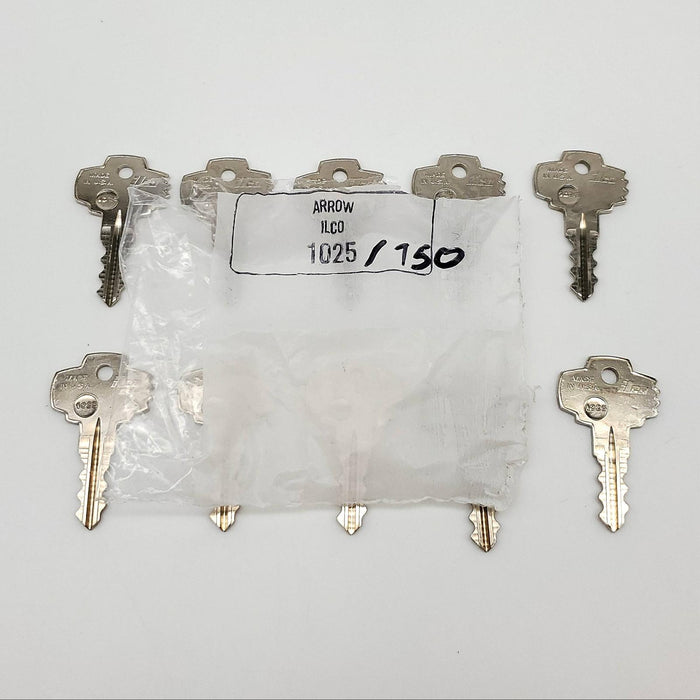 10x Ilco 750 Key Blanks for Arrow (1025) Look Alike Nickel-Plated NOS