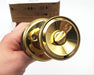 Falcon Office Door Knob Lock Bright Brass US3 Locking Keyed 2-3/8in BS NOS 2