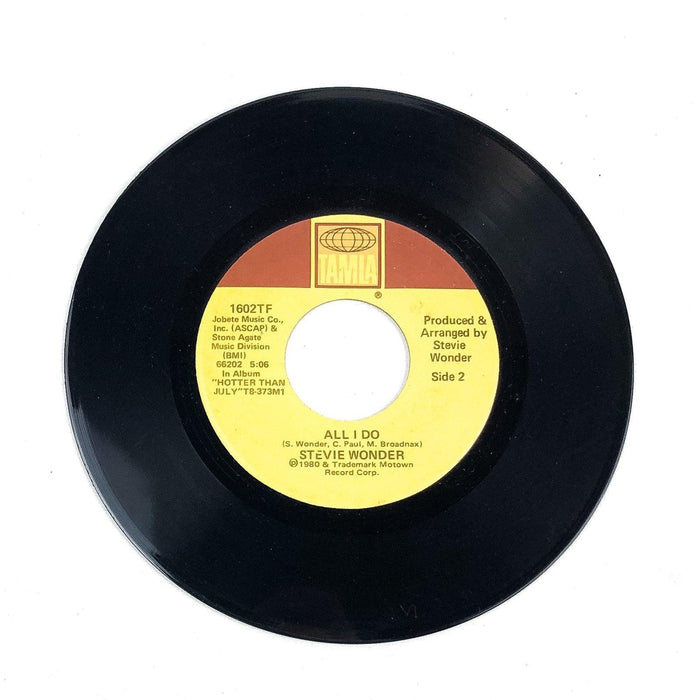 45 RPM Record That Girl / All I Do Stevie Wonder Tamla 1980 2