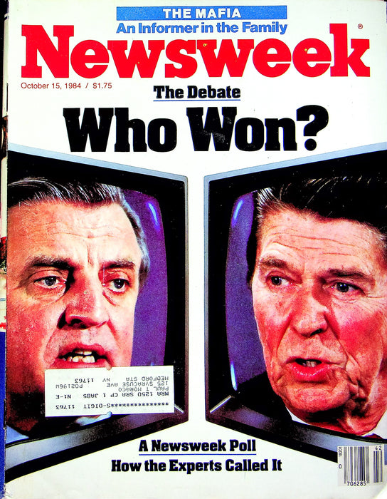 Newsweek Magazine October 15 1984 Mondale Regan Debate Buscetta Mafia Betrayal