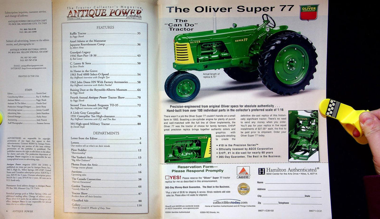 Antique Power Magazine July 2005 Vol 17 # 5 Oliver Super 77