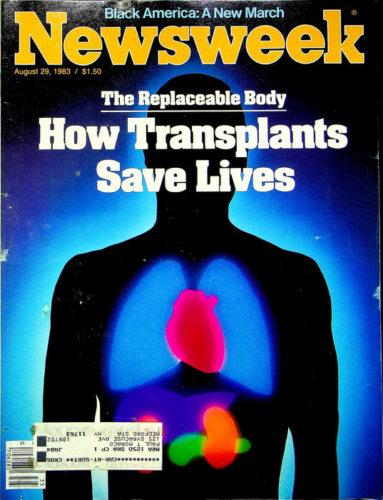 Newsweek Magazine August 29 1983 Hurricane Alicia Texas Organ Transplants Debut