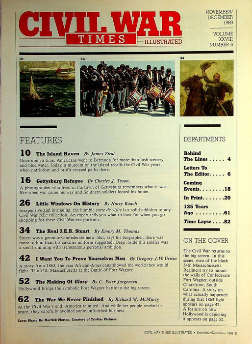 Civil War Times Magazine December 1989 Vol XXVIII 6 Hollywood Revives Civil War 2