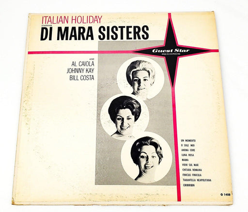 Italian Holiday Starring Di Mara Sisters Record LP G 1408 Guest Star 1
