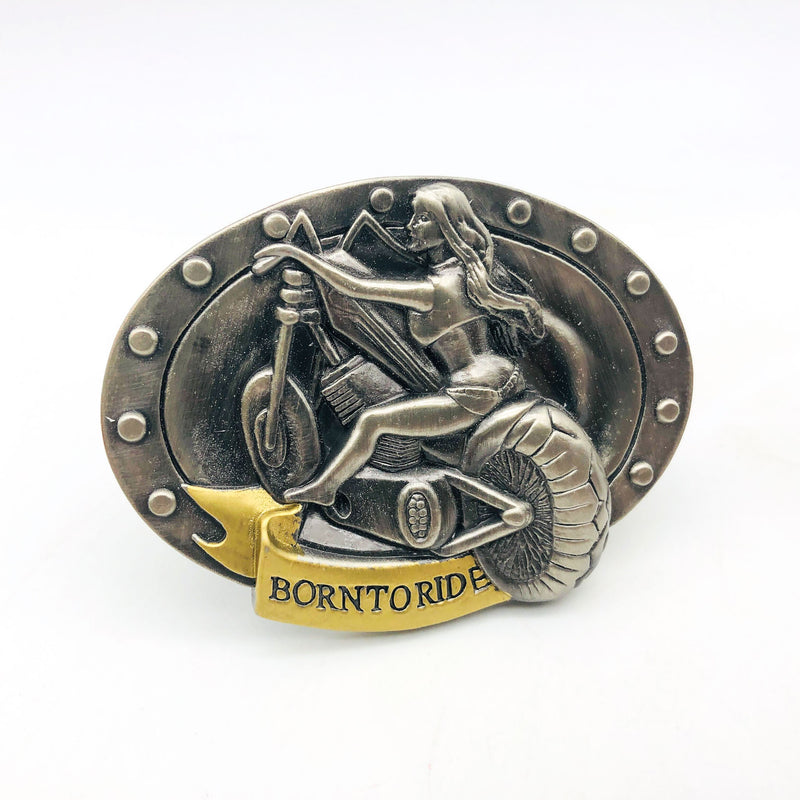 Pewter Belt Buckle Road To Glory Ride Hard Live Free Motorcycle American Flag