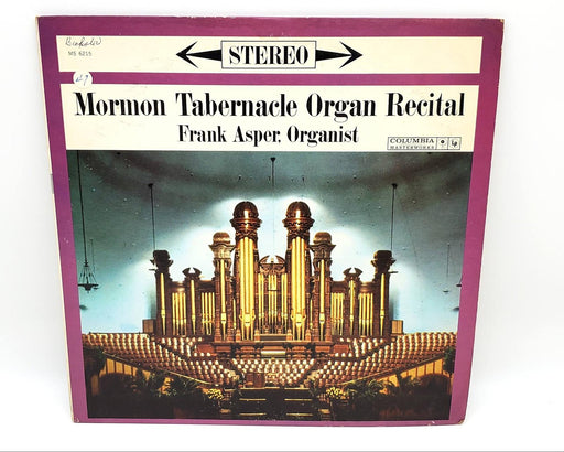 Frank W. Asper Mormon Tabernacle Organ Recital 33 RPM LP Record Columbia 1961 1