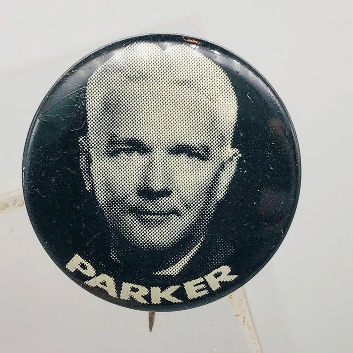 Parker Political Campaign Button Pin .875" Lithographers Union Label Vintage 5