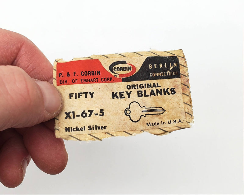5x Corbin X1 67 5 Key Blanks Nickel Silver 5 Pin NOS 6