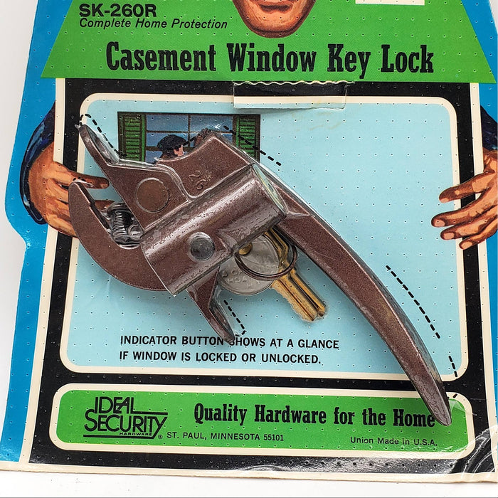 Casement Window Lock Keyed Right Hand RH Ideal Security USA Union Made NOS